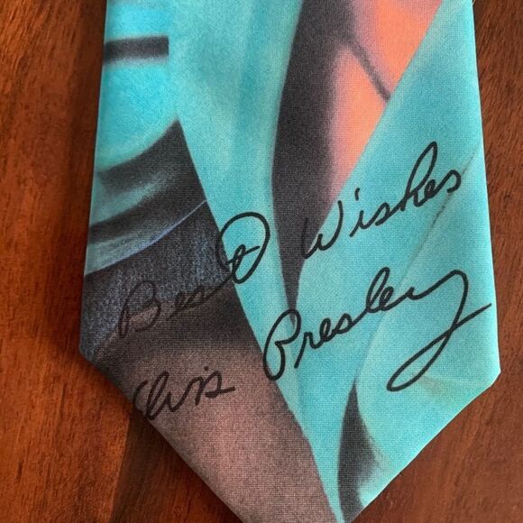 Ralph Marlin Elvis “Best Wishes” neck tie - Picture 3 of 4